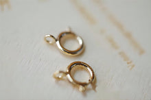 Load image into Gallery viewer, 10PCS- 14K Gold Filled Spring Clasp, 5mm/5.5mm/6mm, Open Spring Clasp, Closed Spring Clasp, Necklace Clasp with Loops B009