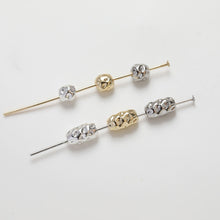 Load image into Gallery viewer, 10pcs Gold Plated Stone Beads, Barrel beads, 14K Gold, Silver, white, Spacer Beads, Irregular Beads, Bracelet Beads, Jewelry Finding GZ252