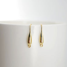 Load image into Gallery viewer, Fish Hooks, 18K Gold Plated Ear Wires, Gold Earring Earring Hooks, Ear Wires for Jewelry Making D0165