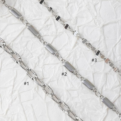 Steel Color Link Chain, Handmade DIY Accessories, 316L Stainless Steel, Sold in 0.5 Meter, ZD012