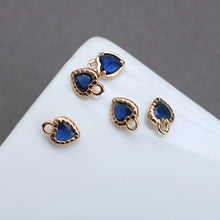 Load image into Gallery viewer, 10pcs Tiny Heart Charms, Cubic Heart Charm,  18K Gold Plated CZ Pave Love Pendant, Necklace Making Pendants, Jewelry Findings HL064-F135
