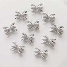 Cargar imagen en el visor de la galería, Cuentas espaciadoras con forma de corona, chapadas en oro de 14 quilates, cuentas de circonita con orificio para tapa, cuentas para hacer collares y aretes, accesorios de joyería SC019