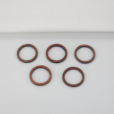 2PCS Hollow Circle Shape Wood Charms, Wooden Pendant, Reclaimed Walnut Wood, Geometric Statement Wood Earrings Diy Ideas JT969