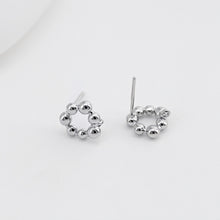 Load image into Gallery viewer, 18K Gold Drop Circle Post With Loop, S925 Silver Pin, Round Stud Earring Nickel Free, 10*9.7mm, Hypoallergenic Earring Findings D0397