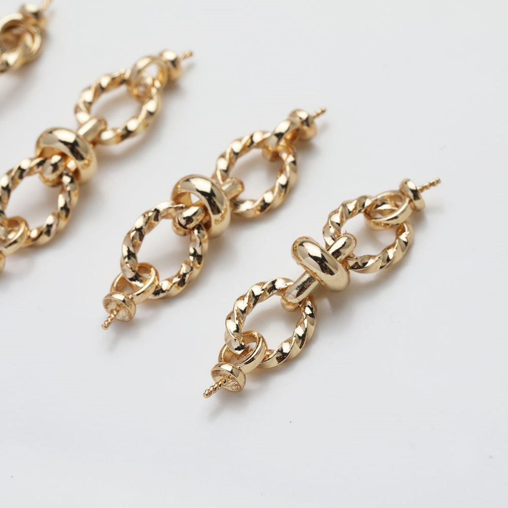 Irregular Link Connector, Link Chain Connector, 14K Gold Plated, Neckalce Bracelet Making Pendant, Jewelry Supply Finding GZ527