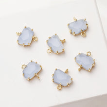 Load image into Gallery viewer, Irregular Cloud Connector, Rhinestone Pendant, Bracelet Necklace Making, Gold Plated Jewelry Findings GZ387