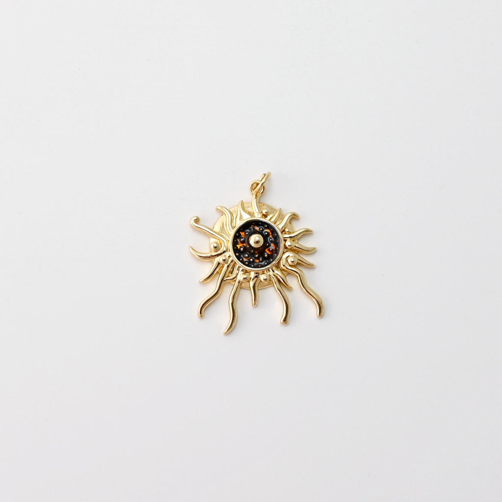 Irregular Sun/Cross Pendant, Evil Eye Charms, 18K Gold Plated Charms, For Bracelet And Necklace Making, Jewelry Findings S1453