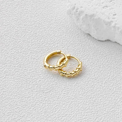 Twisted Ear Hoops, Round Hoops, 14mm, 18K Gold Plated Leverback Earrings, Huggie Hoops Earring D0513