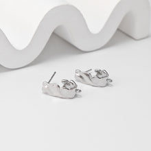 تحميل الصورة إلى عارض المعرض، أقراط مطوية على شكل حرف U مع حلقة، مطلية بالذهب عيار 18 قيراطًا، خالية من النيكل، دبوس من الفضة الاسترلينية S925، أقراط أذن مضادة للحساسية D0458