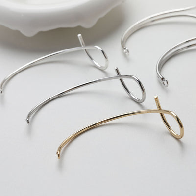 Minimalist Knot Bracelet Connector with loops, 14K Gold/Silver Plated Bracelet Making Findings, Bracelet Jewelry Findings GE108