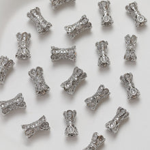 Load image into Gallery viewer, Flower Spacer Beads, 14K Gold Plated, Cubic Zirconia, 3D Flower Beads, Dainty Earring Making Beads, Jewelry Finding GZ353