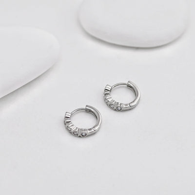 Heart Shape CZ Ear Hoops, Round Hoops, 13.5mm, 18K Gold Plated Leverback Earrings, Huggie Hoops Earring D0529