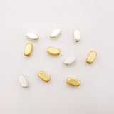 Matte Gold Plated Rectangular Cube Beads, Matte Gold Cube Beads, 6x3mm, Cube Bracelet Beads, Gold Plated Spacer Beads, Jewelry Finding S503