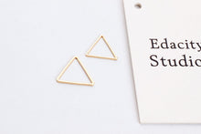 تحميل الصورة إلى عارض المعرض، 10 قطع مثلثات، قلادة مخرمة، سحر مثلث مطلي بالذهب/الفضة عيار 18 قيراطًا، قلادة BY021-ZX7041