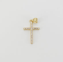 Load image into Gallery viewer, Cross Charms, CZ Pave Cross Pendant, Multiple Cross Styles, 18K Gold Plated Brass, Necklace Making Charms, Jewelry Findings S20736