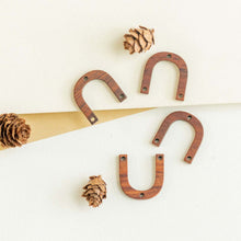 Load image into Gallery viewer, 2PCS Arches Geometric Charm, Wooden Pendant, Necklace Making Findings JT047