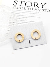 تحميل الصورة إلى عارض المعرض، أقراط خشبية من 4 قطع، أقراط خشبية دائرية مجوفة للنساء، مصنوعة من خشب الجوز المعاد تدويره، خالية من النيكل، أقراط هندسية مميزة، رقم المنتج JT916