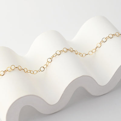 Stainless Steel Cable Chain, 4mm in Flat, 18K Necklace Link Chain, Unfinished Chain, Hypoallergenic, Necklace Making Findings GT010