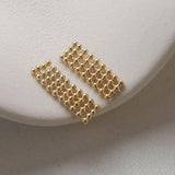 Conector de cadena de cuentas, chapado en oro de 14 quilates, para collares, pulseras y colgantes, accesorio de joyería GZ755