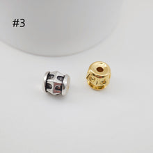 Load image into Gallery viewer, Spacer Beads Collection, 18K Gold/Silver Plated, Round Beads, CZ Pave Beads, Dainty Jewelry Making Beads, Jewelry Finding S1155