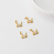 Load image into Gallery viewer, Octopus Charms, Crab Charms, 18K Gold Plated Cubic Micro CZ Pave Charms, Octopus Pendant for Necklace Jewelry Findings