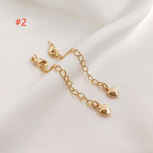 Load image into Gallery viewer, 10PCS Extender Chain with Lobster Claw Clasps 65mm, 14K Gold Plated Necklace Bracelet Making Findings YY005