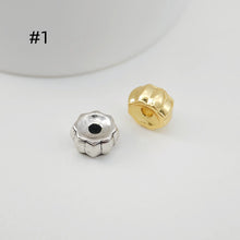 Load image into Gallery viewer, Spacer Beads Collection, 18K Gold/Silver Plated, Round Beads, CZ Pave Beads, Dainty Jewelry Making Beads, Jewelry Finding S1155