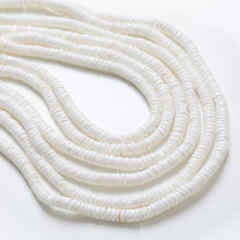 Load image into Gallery viewer, MOP Donut Spacer Beads, 6mm, Tone Rondelle Spacer Beads, Tire Beads, Shell Heishi Disc Beads, Bracelet Making, Jewelry Finding GZ129