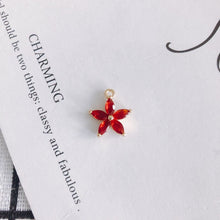 Cargar imagen en el visor de la galería, 4 colgantes de flor con circonita cúbica, chapados en oro auténtico, accesorios de joyería MY077-F018