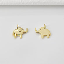 Load image into Gallery viewer, Elephant Pendant, 18K Gold Plated Brass Animal Charm, Bracelet Necklace Making Charm, Jewelry Findings S20707