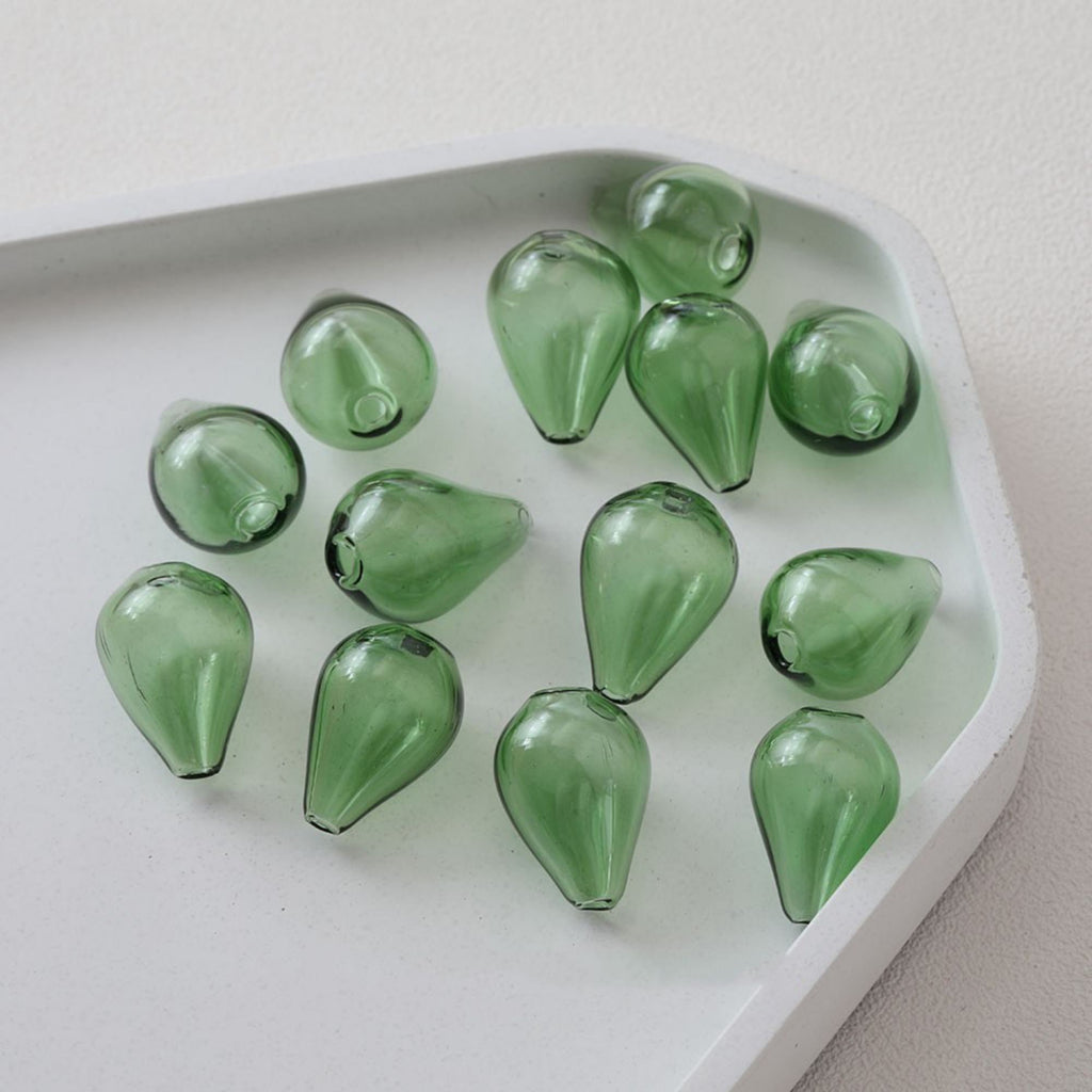 Glass Bubble Beads, Teardrop Hollow Glass Beads, Colorful Hand Blown Hollow Round Globes for Jewelry Making, DIY Beads Finding GZ562