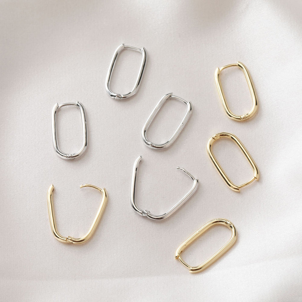 U Shape Earring Hoop, 14K Gold Plated, Huggie Hoops Earring Finding, Ear Hoops, 11.5*21mm, hoop earrings BB129