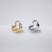 Load image into Gallery viewer, Irregular Heart Shape Post Earrings, Gold Earring Post with Loop, Hypoallergenic, Earring Findings, Handmade Earring Supplies D0046