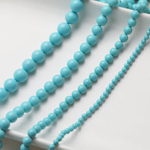 Cargar imagen en el visor de la galería, Cuentas redondas de concha turquesa, 4 mm, 6 mm, 8 mm y 10 mm, lisas para hacer joyas, cuentas DIY GE130