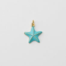 Load image into Gallery viewer, Enamel Starfish Charms, 18K Gold Plated, Dainty Starfish Shape Pendant, Shell Pendant, Bracelet Making Pendant S20807