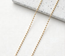 Load image into Gallery viewer, 14K Gold Beads Chain, 2mm, 2.4mm in Flat, Necklace Link Chain, Unfinished Chain, Hypoallergenic, Necklace Making Findings GT007