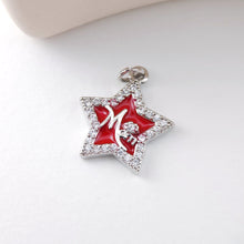 Load image into Gallery viewer, Cubic Star Mom Charm, 18K Gold Plated Micro CZ Pave Star Pendant, Necklace Making Findings, Jewelry Finding Gift for Mom S1126