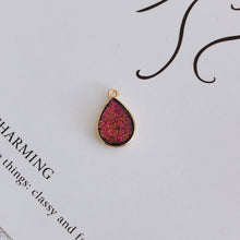 Load image into Gallery viewer, 10pcs Faux Opal Drop Pendant, Resin with Gold Foil, Bracelet Necklace Pendant, 14K Real Gold Plated, Jewelry Findings MY040-F220