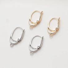 Load image into Gallery viewer, 14K Gold Plated Oval Hoop Earring, Huggie Hoops Earring Parts, 10.7*19.3mm, Oval Hoop earring  for Jewelry Making JG023
