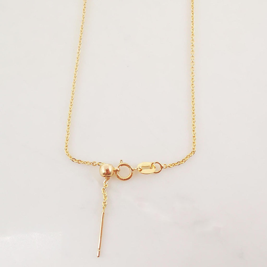 Adjustable Finished Cable Chain for Necklace With Spring Clasp, 18K Gold Plated, 18 Inch READY To WEAR Necklace Findings ZX029