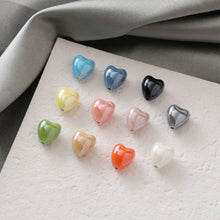 Load image into Gallery viewer, 5pcs Heart Ceramic Beads, 14mm, Loose Ceramic Beads for Jewelry Making, Bracelet DIY Beads Finding GZ429