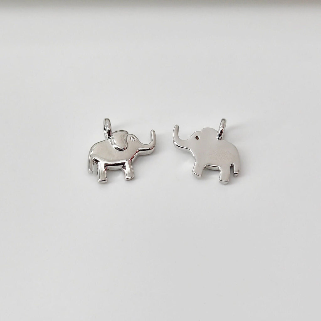 Elephant Pendant, 18K Gold Plated Brass Animal Charm, Bracelet Necklace Making Charm, Jewelry Findings S20707