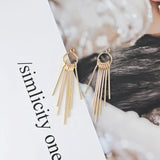 Gold Tassel Pendant with Long Bar, 18K Gold Plated Earring Tassel Pendant, Earring Findings ZX357