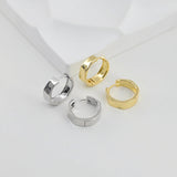Gold Round Ear Hoops, 18K Gold/Silver Plated Leverback Earrings, Huggie Hoops Earring D0570