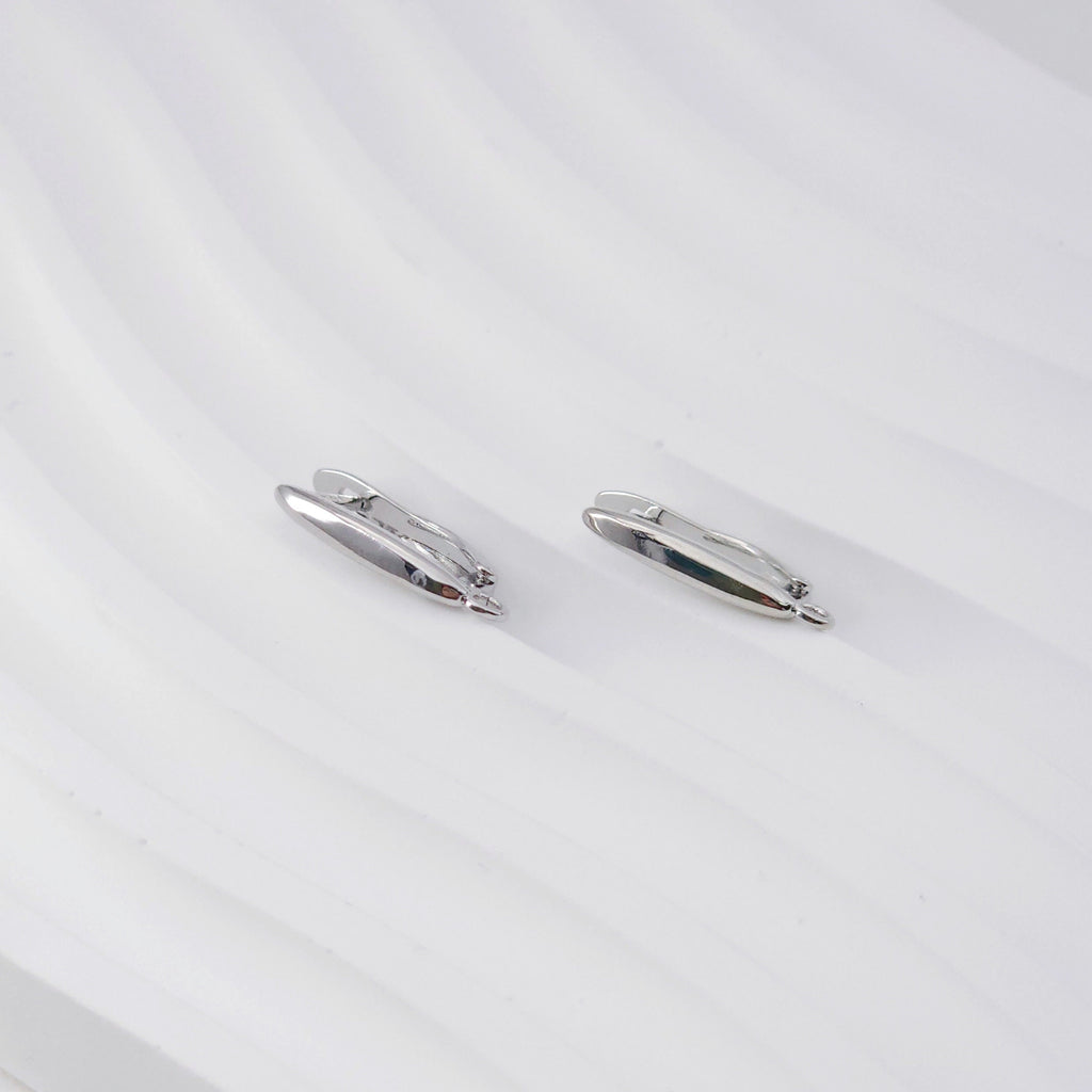 U Shape English lock with loop, Gold/Rhodium Plated Earring hoop, Hypoallergenic & Nickel-Free, DIY Handmade Earring Findings Supplies D0095