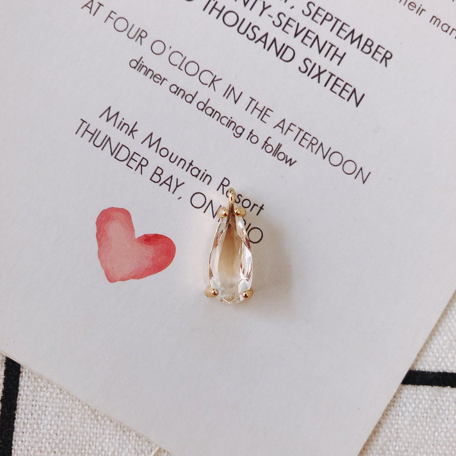 10 piezas de dijes largos de lágrima de cristal, 10 colores a elegir, chapados en oro de 14 quilates, 18 x 7,5 mm, accesorios de joyería MY076-F040