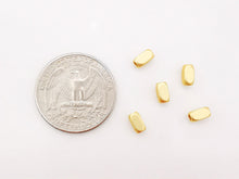 Load image into Gallery viewer, Matte Gold Plated Rectangular Cube Beads, Matte Gold Cube Beads, 6x3mm, Cube Bracelet Beads, Gold Plated Spacer Beads, Jewelry Finding S503