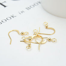 Load image into Gallery viewer, 20PCS- 14K Gold Plated Ear Wires, Gold Earring Earring Hooks, Fish Hooks, Ear Wires for Jewelry Making JY018-ZX7011