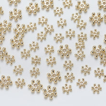 Load image into Gallery viewer, Flower Spacer Beads, 14K Gold Plated, 4mm, 5mm, 7mm, Dainty Earring Making Beads, Jewelry Finding SC010