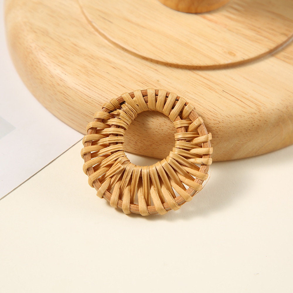 Rattan Weaving Earring Findings, Boho earring making, Hawaii Vacation Style Cute Earrings for girl ,Handmade Earring Finding BS013